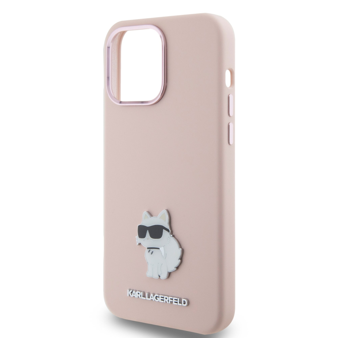 iPhone 15 PRO MAX pink Silicone Metal PIN KARL LAGERFELD nugarėlė 5