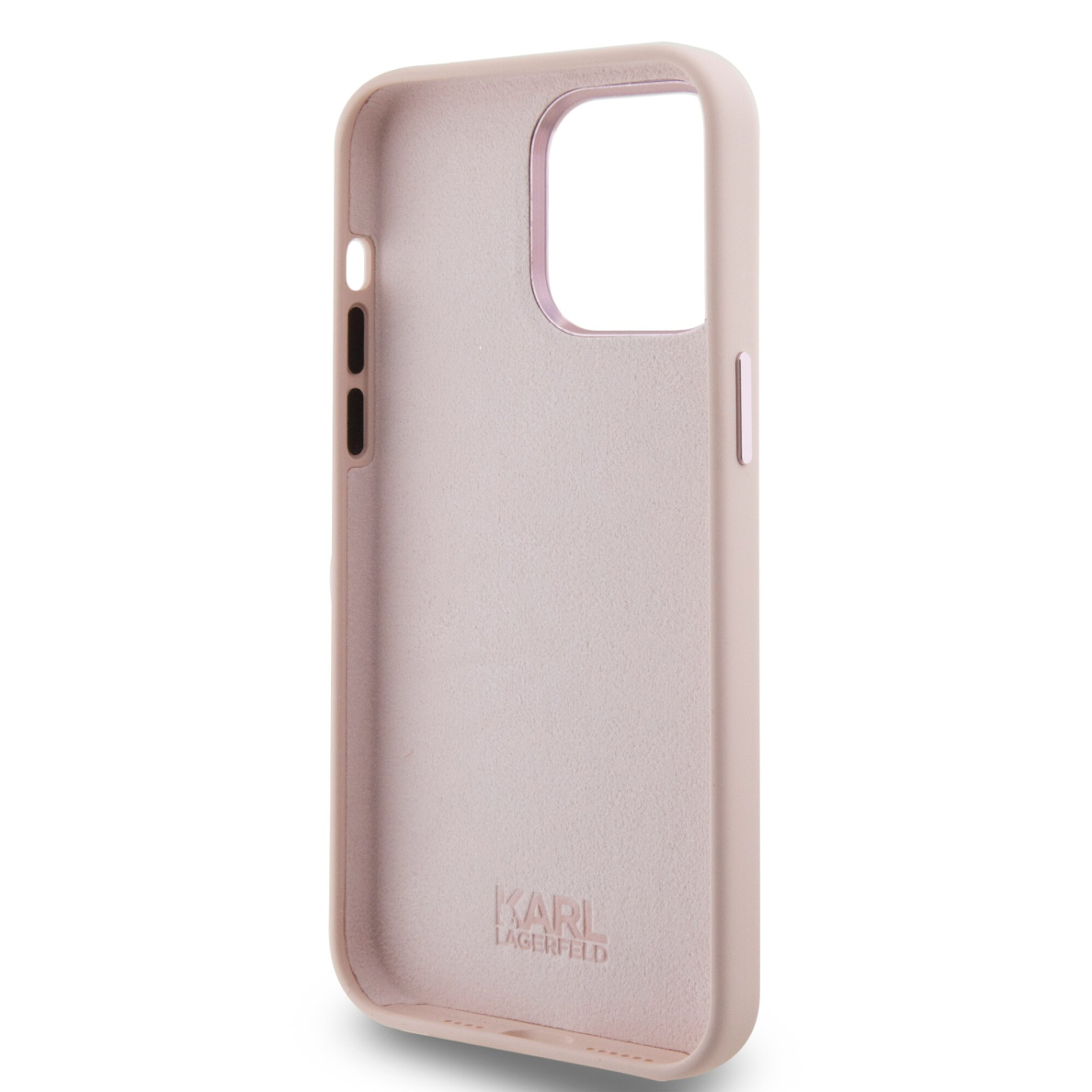 iPhone 15 PRO MAX pink Silicone Metal PIN KARL LAGERFELD nugarėlė 6