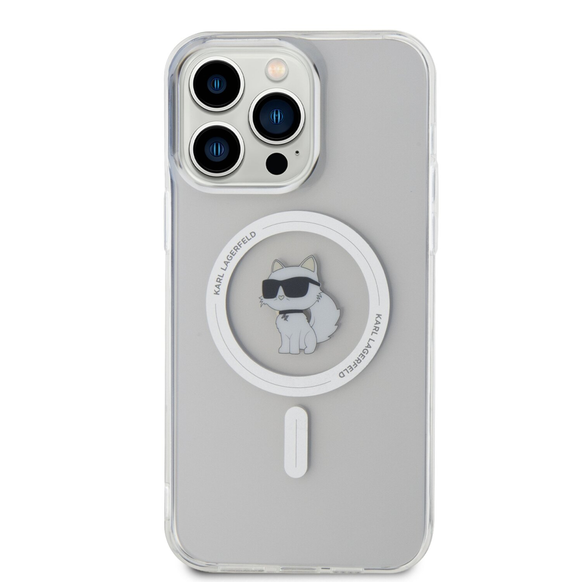 iPhone 15 PRO MAX transparent MagSafe Choupette IML KARL LAGERFELD nugarėlė 2 iPhone 15 PRO MAX transparent MagSafe Choupette IML KARL LAGERFELD nugarėlė 2
