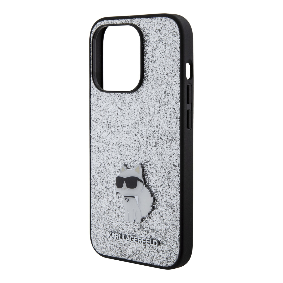 iPhone 15 PRO silver Fixed Glitter Metal PIN KARL LAGERFELD nugarėlė 5