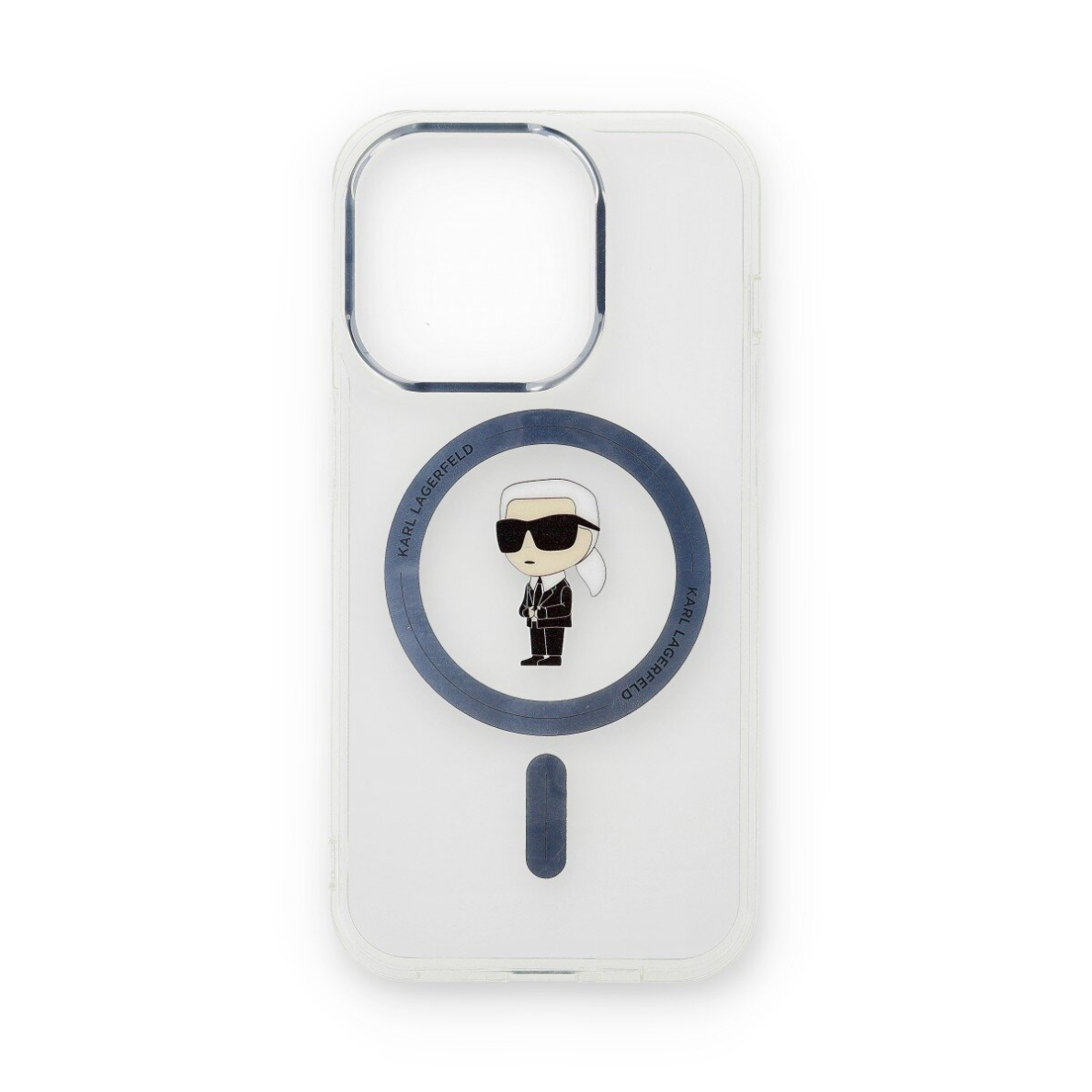 iPhone 15 PRO transparent NFT Karl and Choupette IML MagSafe KARL LAGERFELD nugarėlė