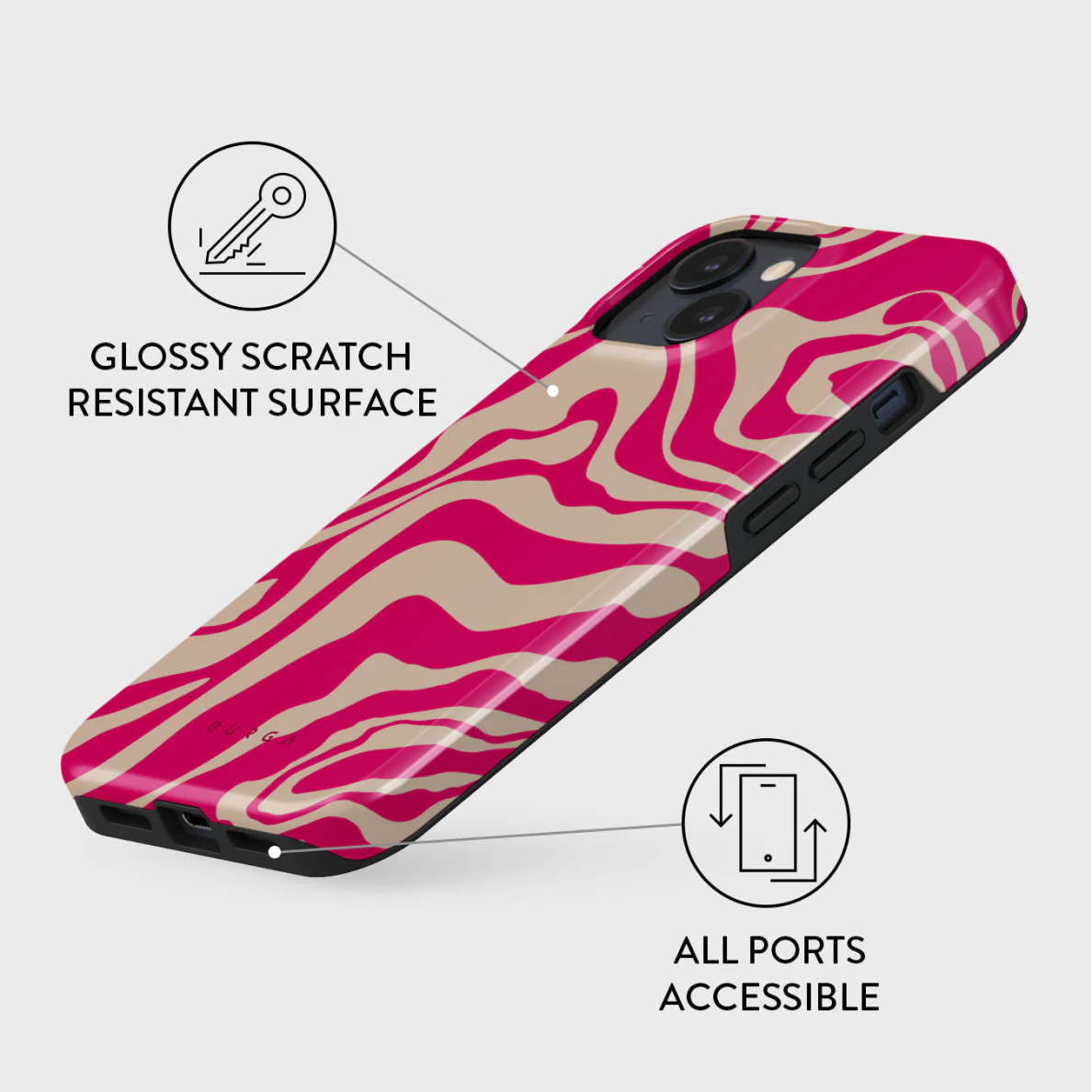 iPhone 15 / 14 / 13 Siren Tough BURGA nugarėlė 1