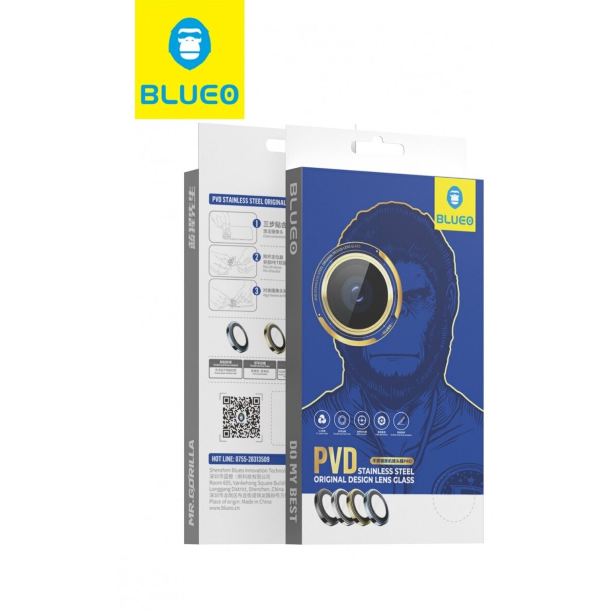 iPhone 15/15 PLUS apsauginis clear Mr.Monkey galinės kameros stiklas 2