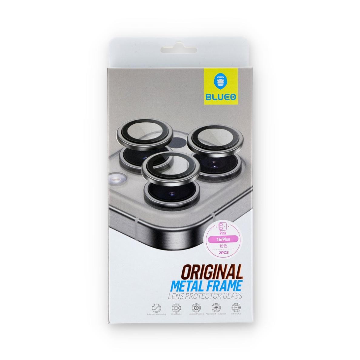 iPhone 16 / 16 PLUS apsauginis pink Mr.Monkey galinės kameros stiklas 2