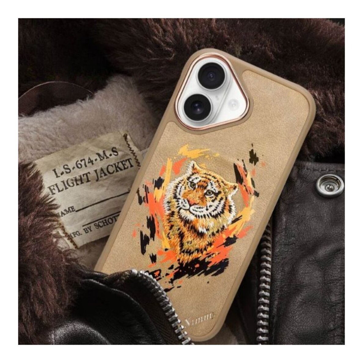 iPhone 16 beige NIMMY MagSafe Tiger 2.0 nugarėlė 2