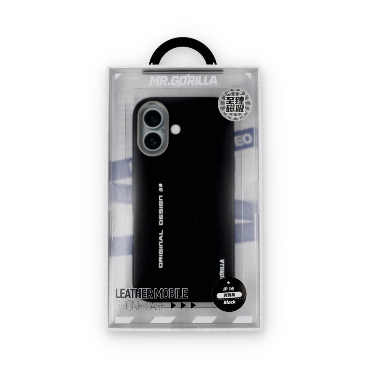 iPhone 16 black Leather Magsafe Mr. Monkey nugarėlė 5