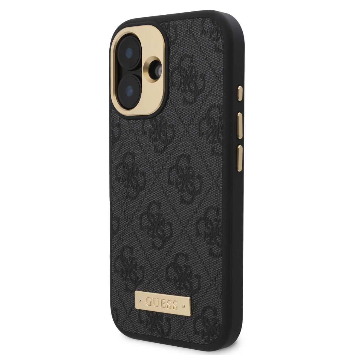 iPhone 16 black Magsafe 4G PU Logo Plate GUESS nugarėlė 1