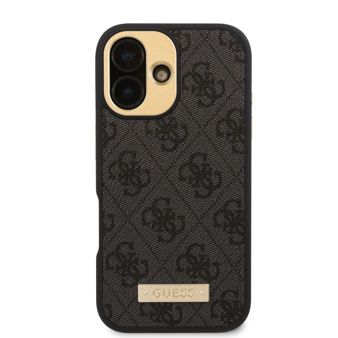 iPhone 16 black Magsafe 4G PU Logo Plate GUESS nugarėlė 2