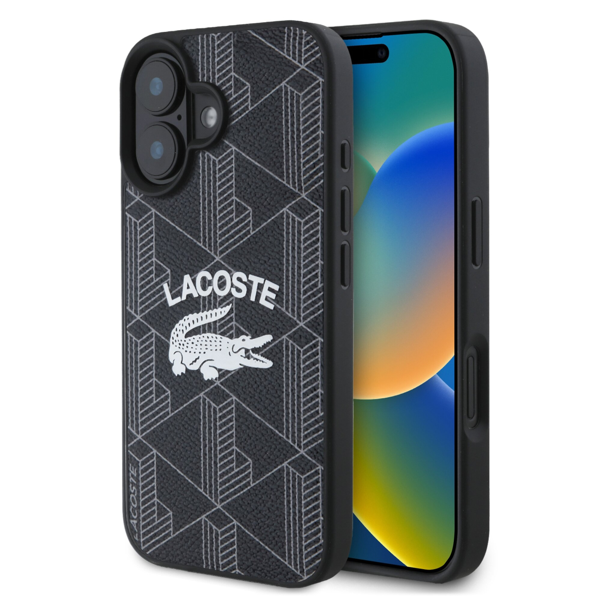 iPhone 16 black Magsafe Mono PU Vintage Logo LACOSTE nugarėlė 1