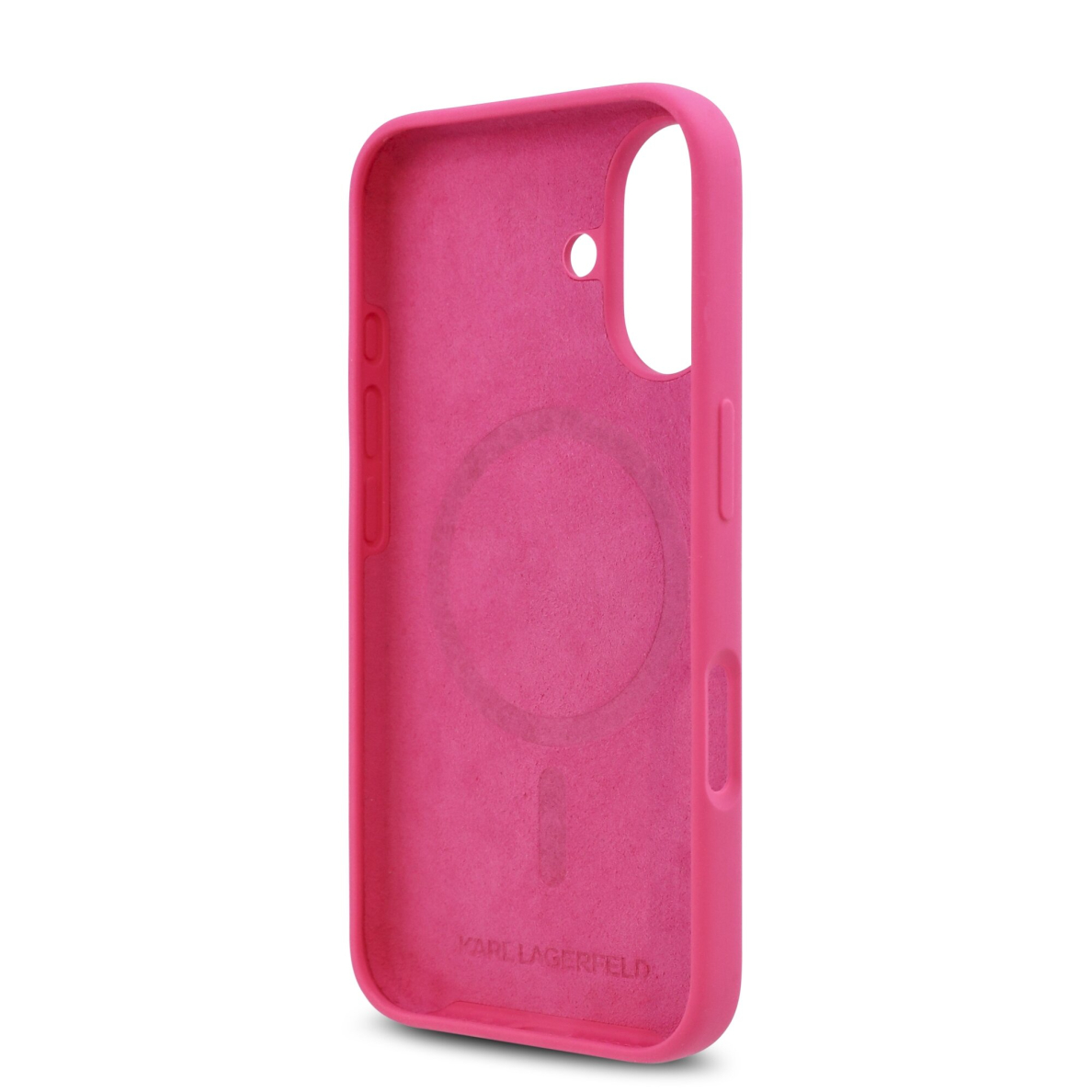 iPhone 16 fuschia Magsafe Sil Choupette Head Print KARL LAGERFELD nugarėlė 6