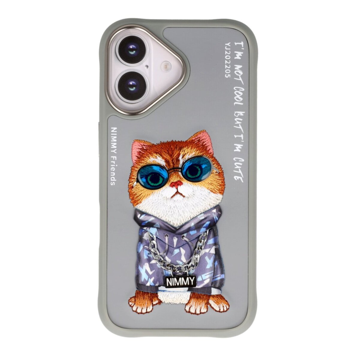 iPhone 16 grey NIMMY British Shorthait with Glasses nugarėlė