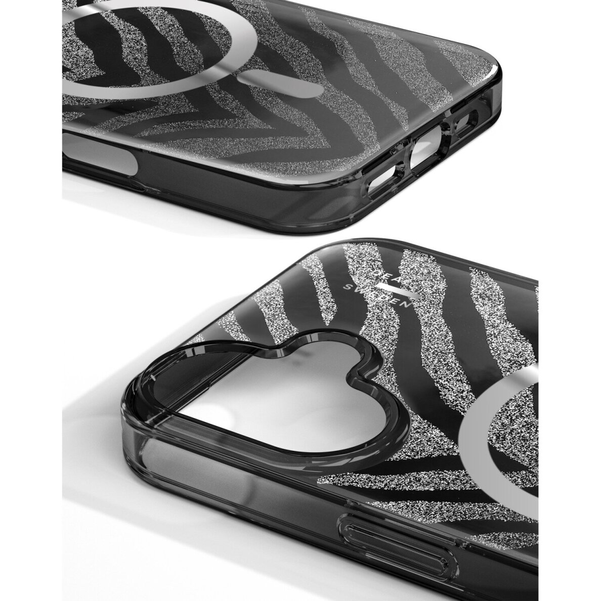 iPhone 16 iDeal Of Sweden Clear Zebra Mystique MagSafe nugarėlė 3