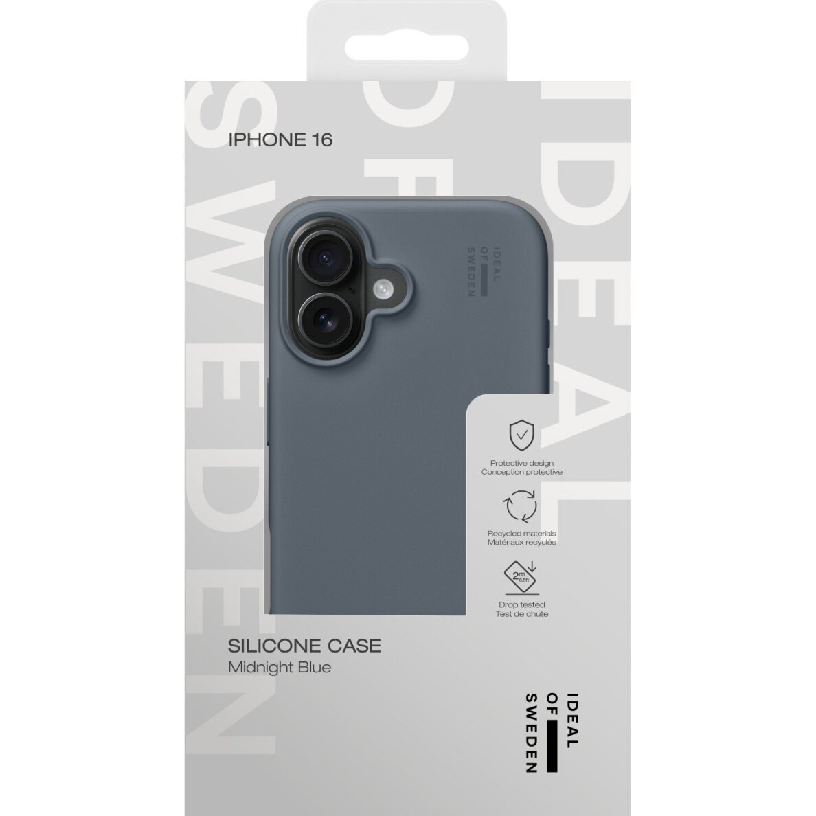 iPhone 16 iDeal Of Sweden nugarėlė MagSafe Silicone Midnight Blue 2