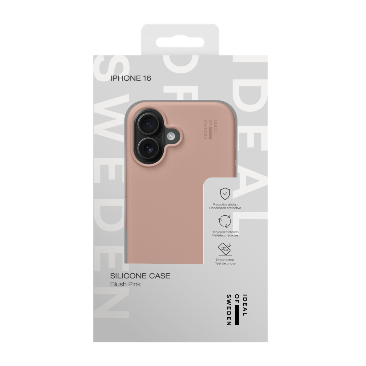 iPhone 16 iDeal Of Sweden nugarėlė Silicone Blush Pink 3