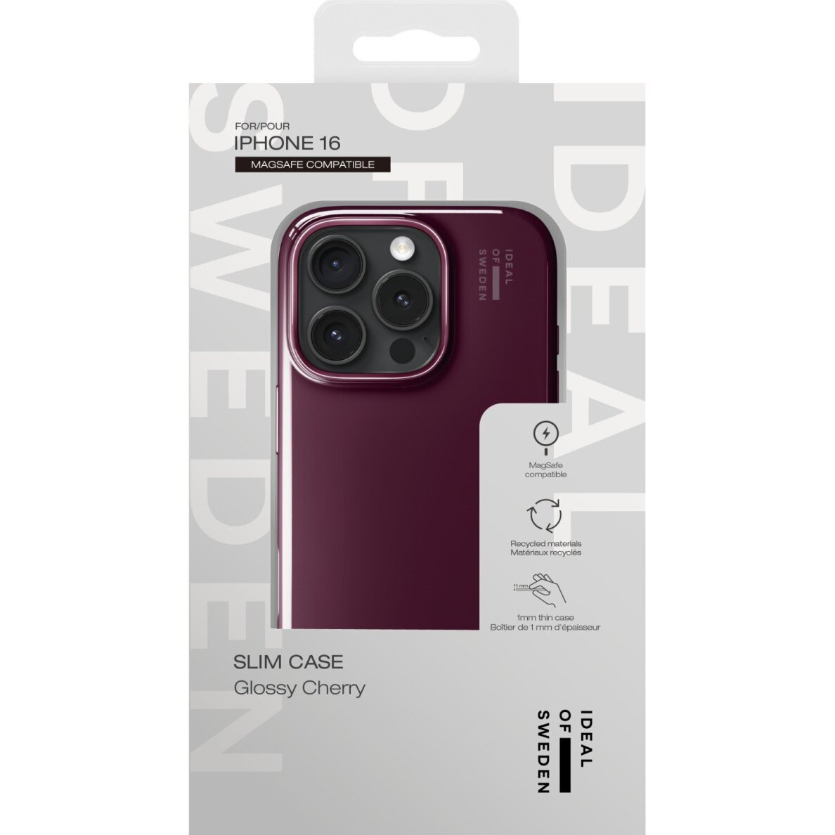 iPhone 16 iDeal Of Sweden Slim MagSafe Glossy Cherry nugarėlė 3