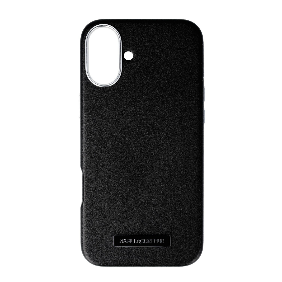 iPhone 16 PLUS black Magsafe PU FW Metal Plate KARL LAGERFELD nugarėlė