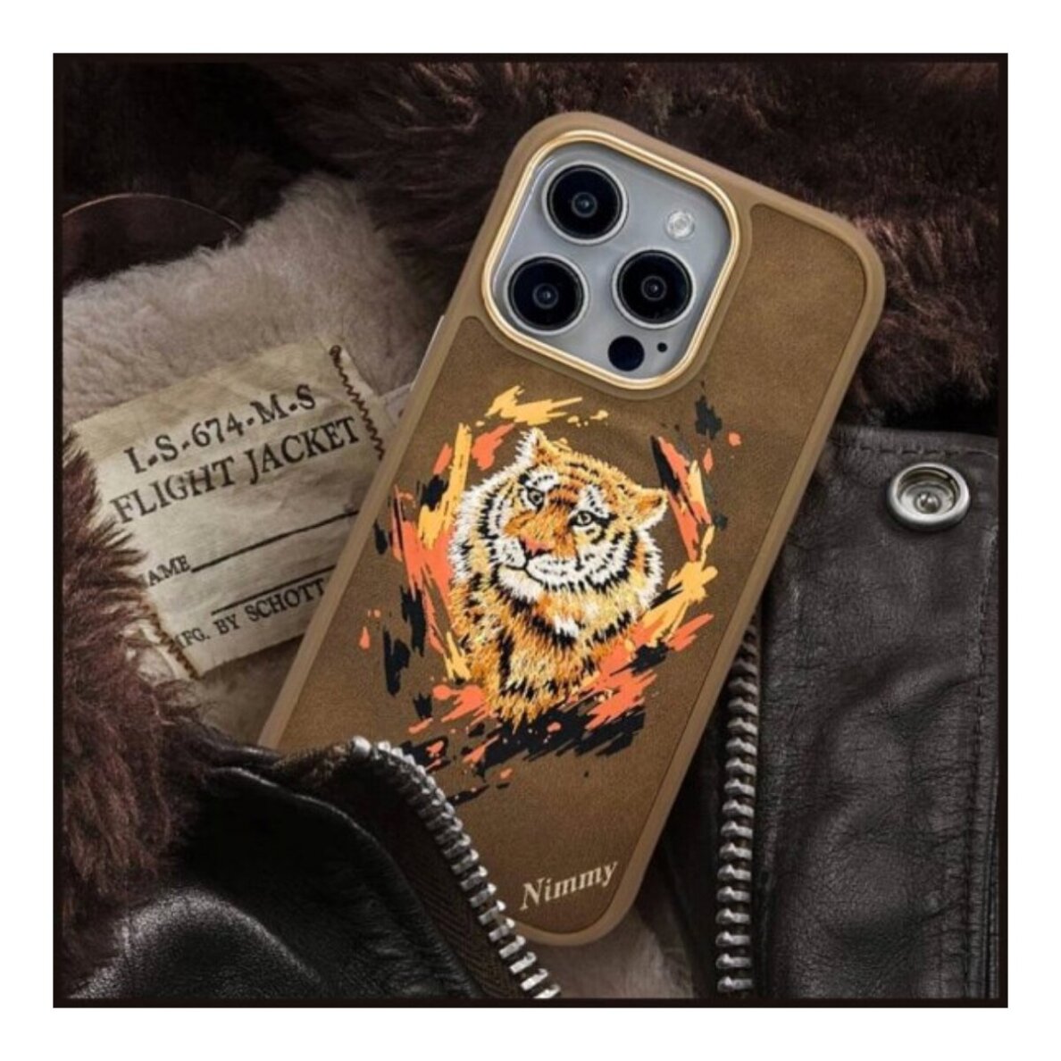iPhone 16 PRO beige NIMMY MagSafe Tiger 2.0 nugarėlė 3 iPhone 16 PRO beige NIMMY MagSafe Tiger 2.0 nugarėlė 3
