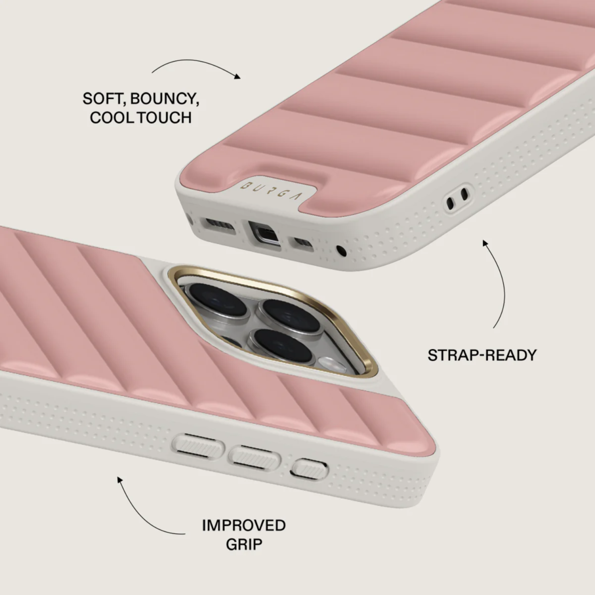 iPhone 16 PRO Elite Light Puffy Gold Pilates BURGA nugarėlė 5