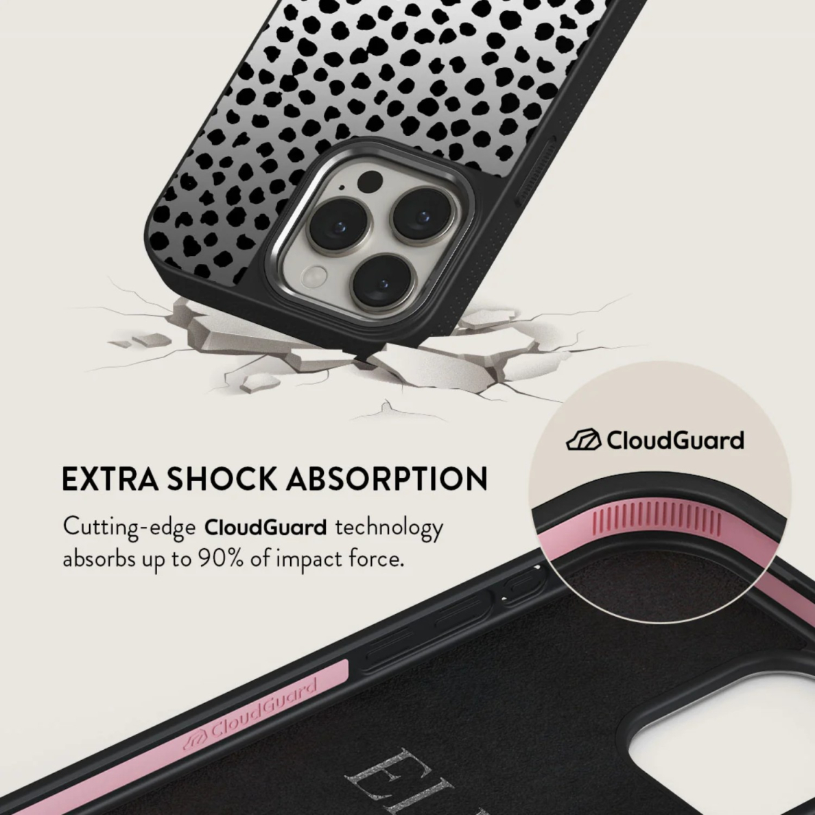 iPhone 16 PRO Elite Mirror Gunmetal Magsafe Almond Latte BURGA nugarėlė 4