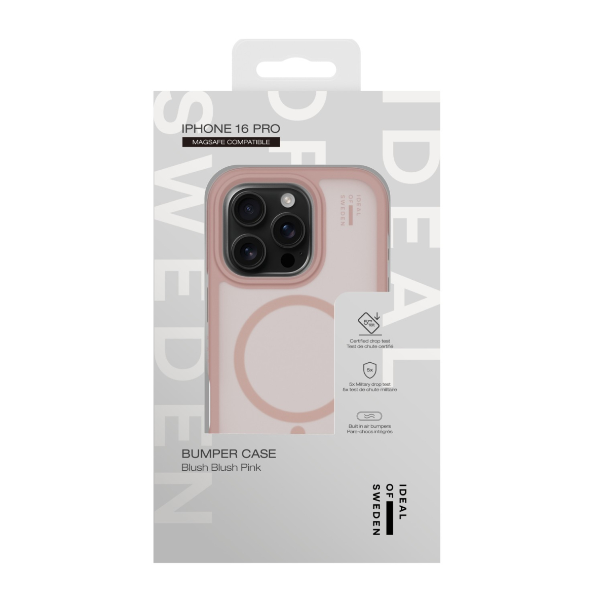 iPhone 16 PRO iDeal Of Sweden Bumper Blush Pink MagSafe nugarėlė 3