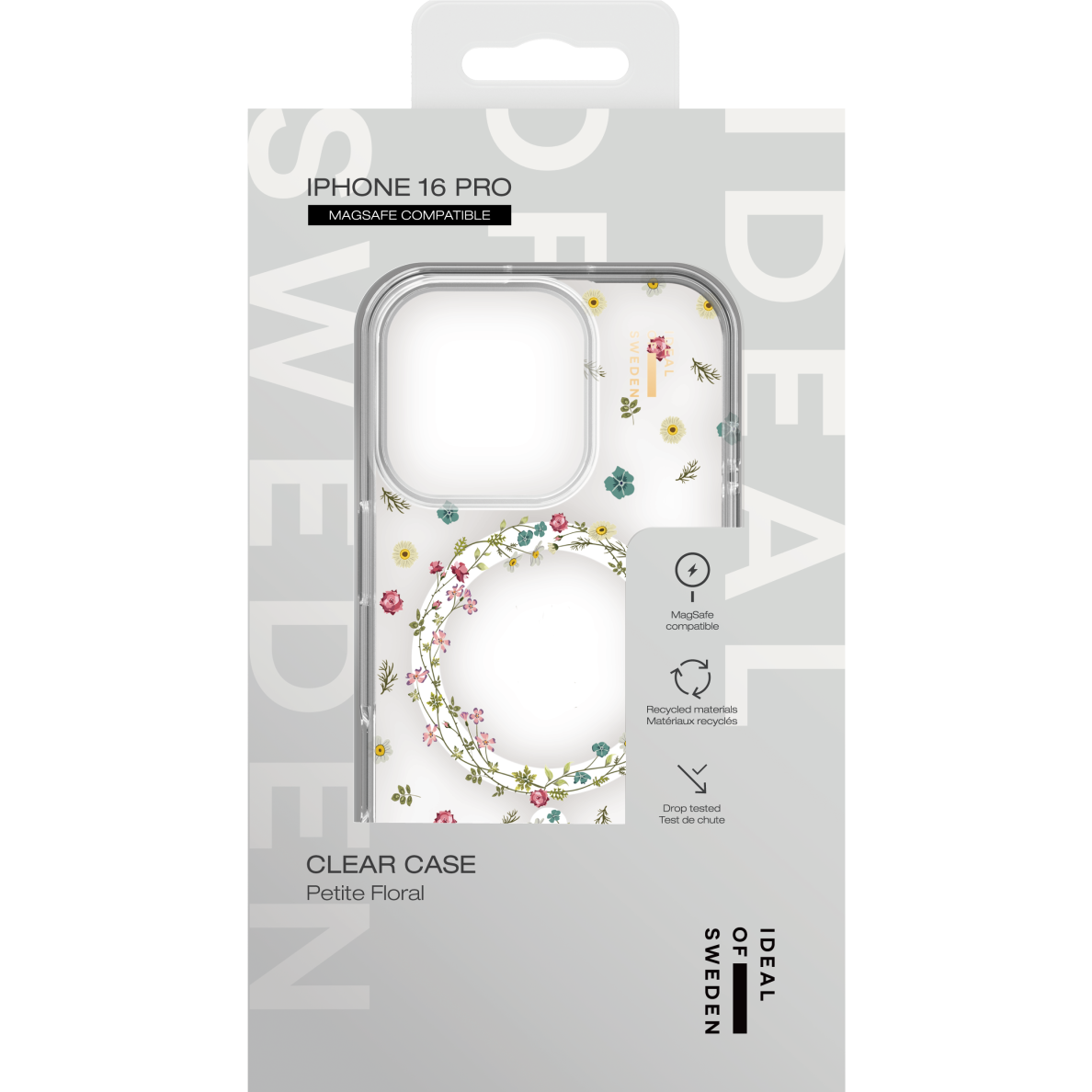 iPhone 16 PRO iDeal Of Sweden Clear MagSafe nugarėlė Petite Floral 2