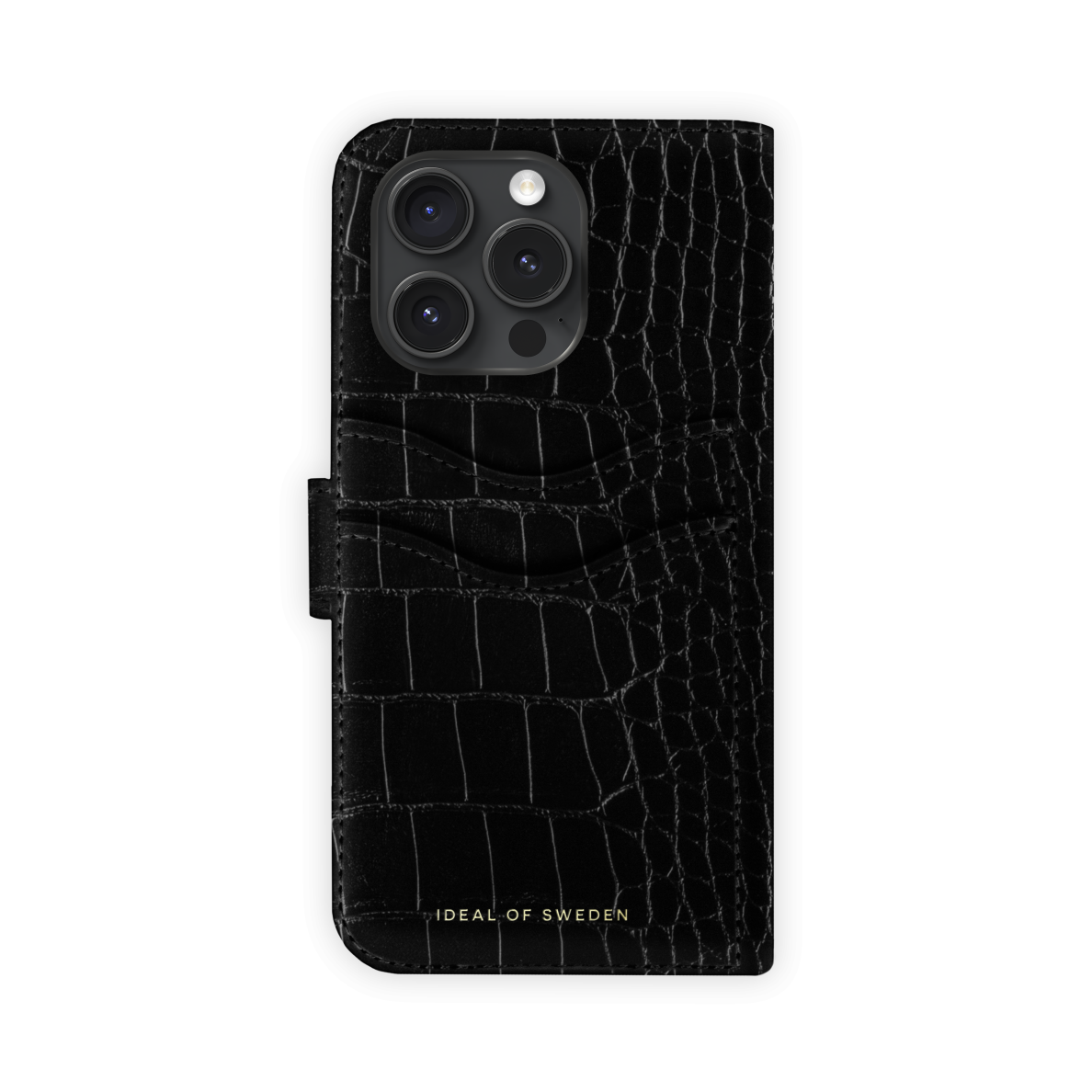 iPhone 16 PRO iDeal Of Sweden dėklas MagSafe Magnet Wallet+ Black Croco 1