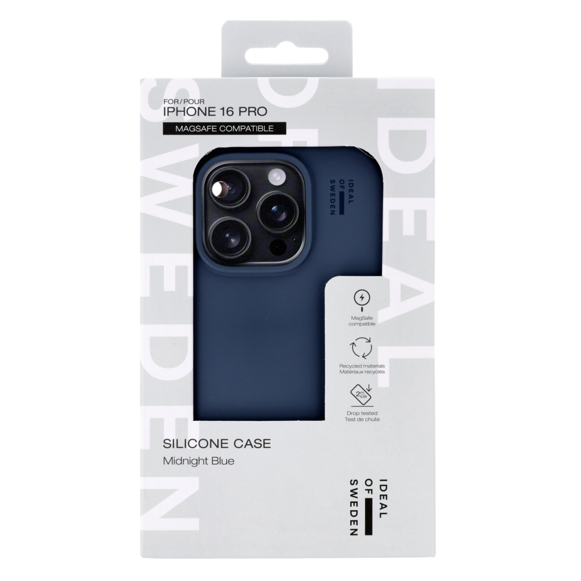 iPhone 16 PRO iDeal Of Sweden nugarėlė MagSafe Silicone Midnight Blue 1