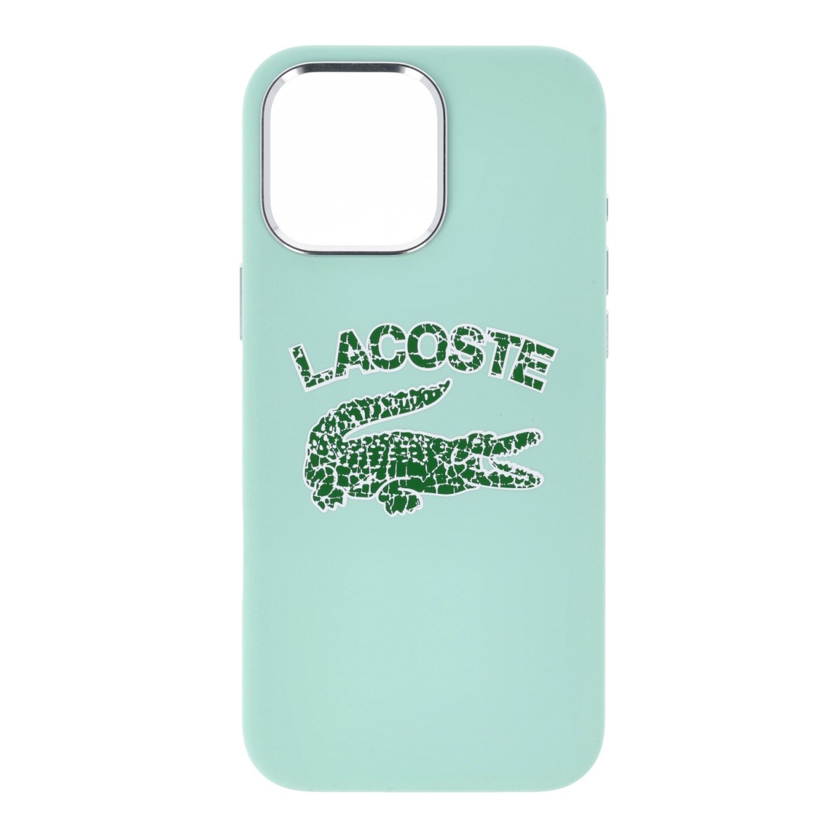 iPhone 16 PRO MAX amande HC Magsafe Silicone Cracked Logo LACOSTE nugarėlė