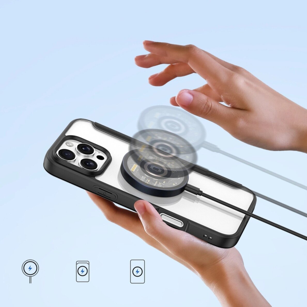 iPhone 16 PRO MAX black DUX DUCIS Mag Skin X PRO dėklas 7