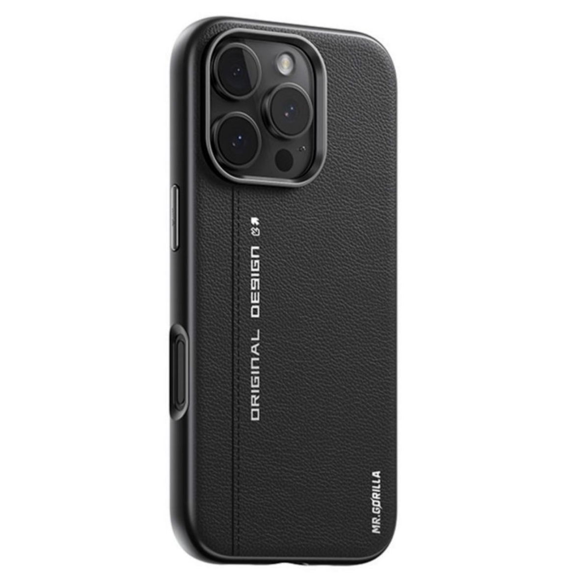 iPhone 16 PRO MAX black Leather Magsafe Mr. Monkey nugarėlė