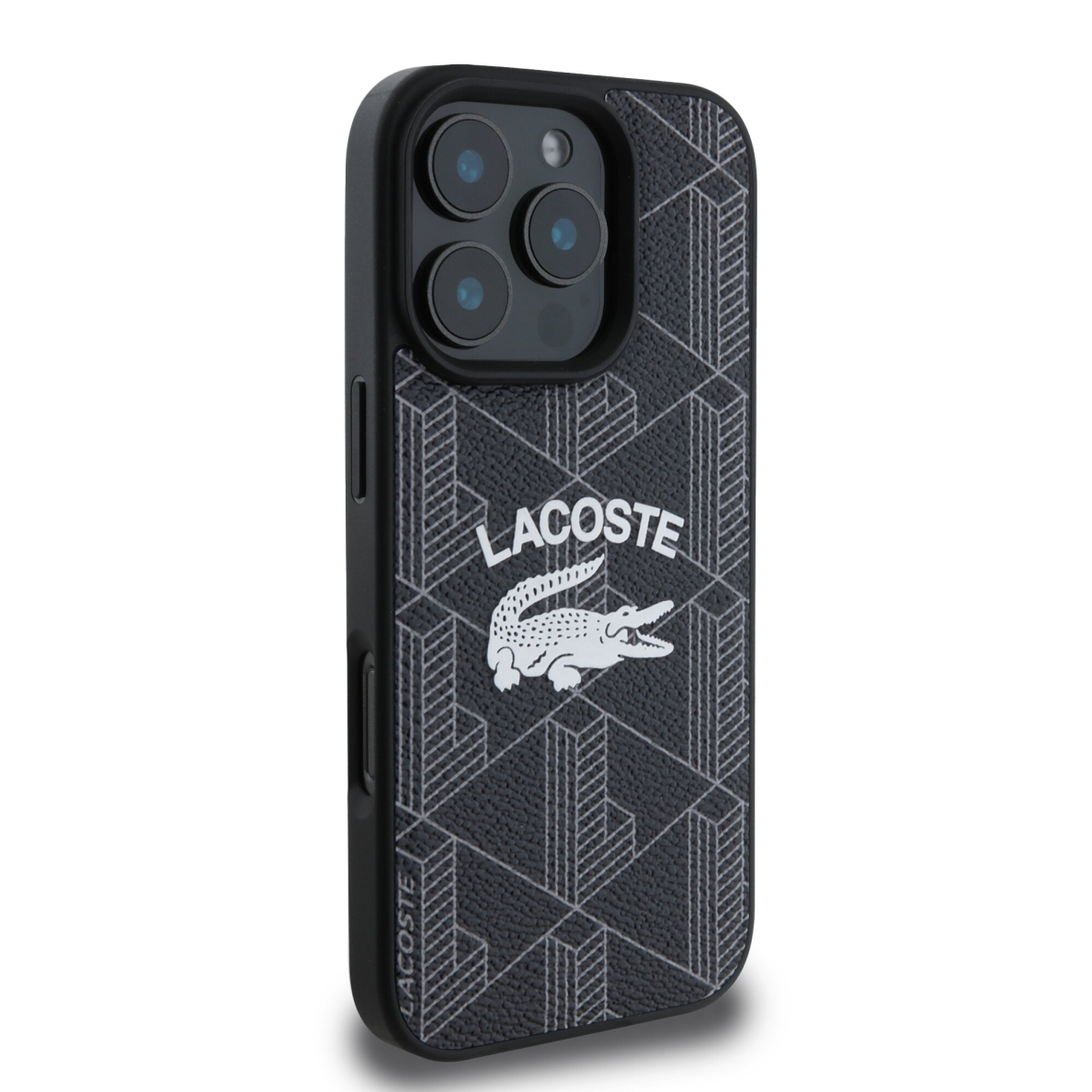 iPhone 16 PRO MAX black Magsafe Mono PU Vintage Logo LACOSTE nugarėlė 3