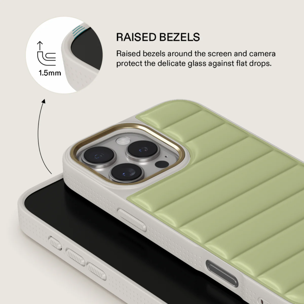 iPhone 16 PRO MAX Elite Light Puffy Gold Matcha BURGA nugarėlė 4