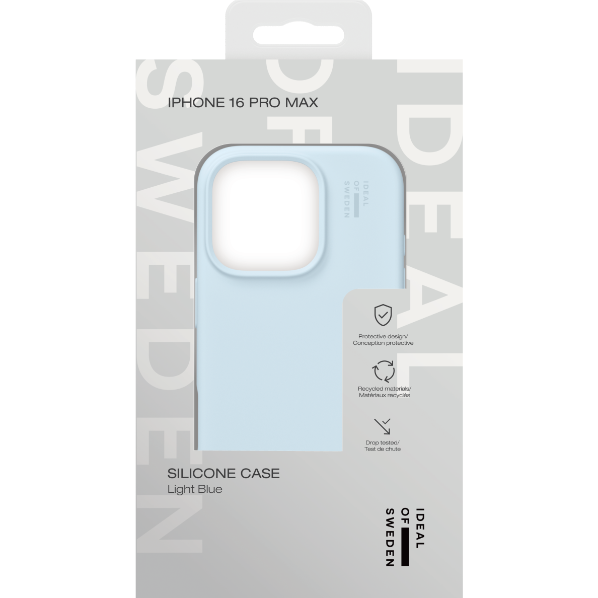 iPhone 16 PRO MAX iDeal Of Sweden nugarėlė MagSafe Silicone Light Blue 2