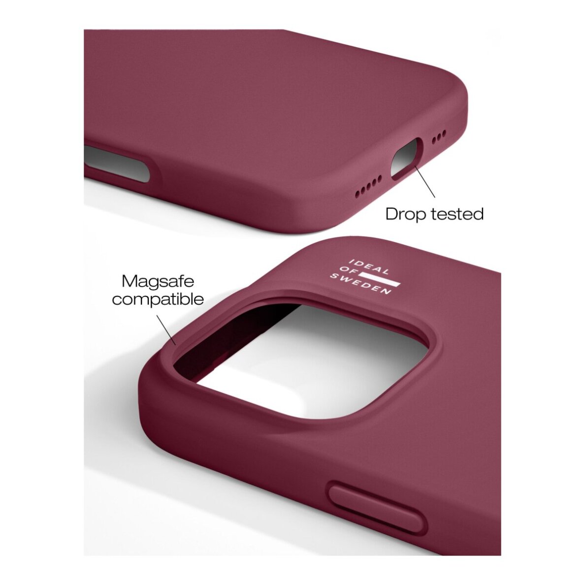iPhone 16 PRO MAX iDeal Of Sweden Silicone MagSafe Fine Wine nugarėlė 3