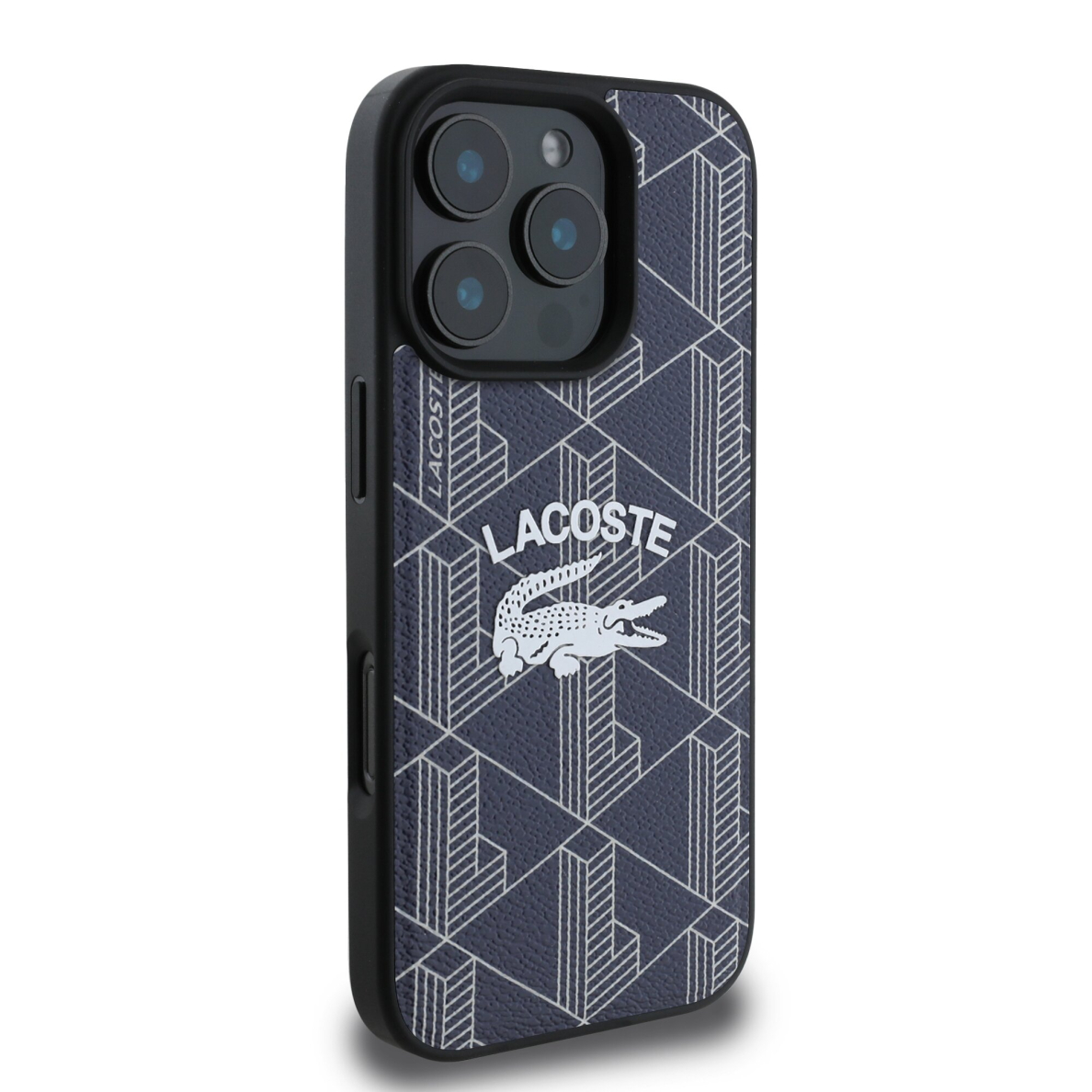 iPhone 16 PRO navy Magsafe Mono PU Vintage Logo LACOSTE nugarėlė 3
