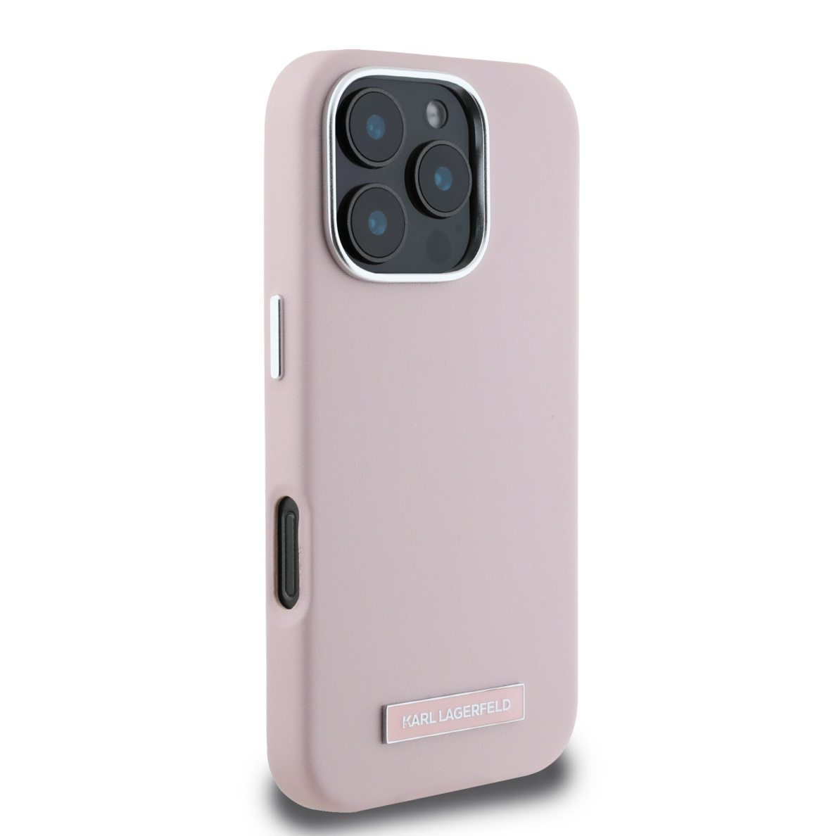 iPhone 16 PRO pink Magsafe PU FW Metal Plate KARL LAGERFELD nugarėlė 3