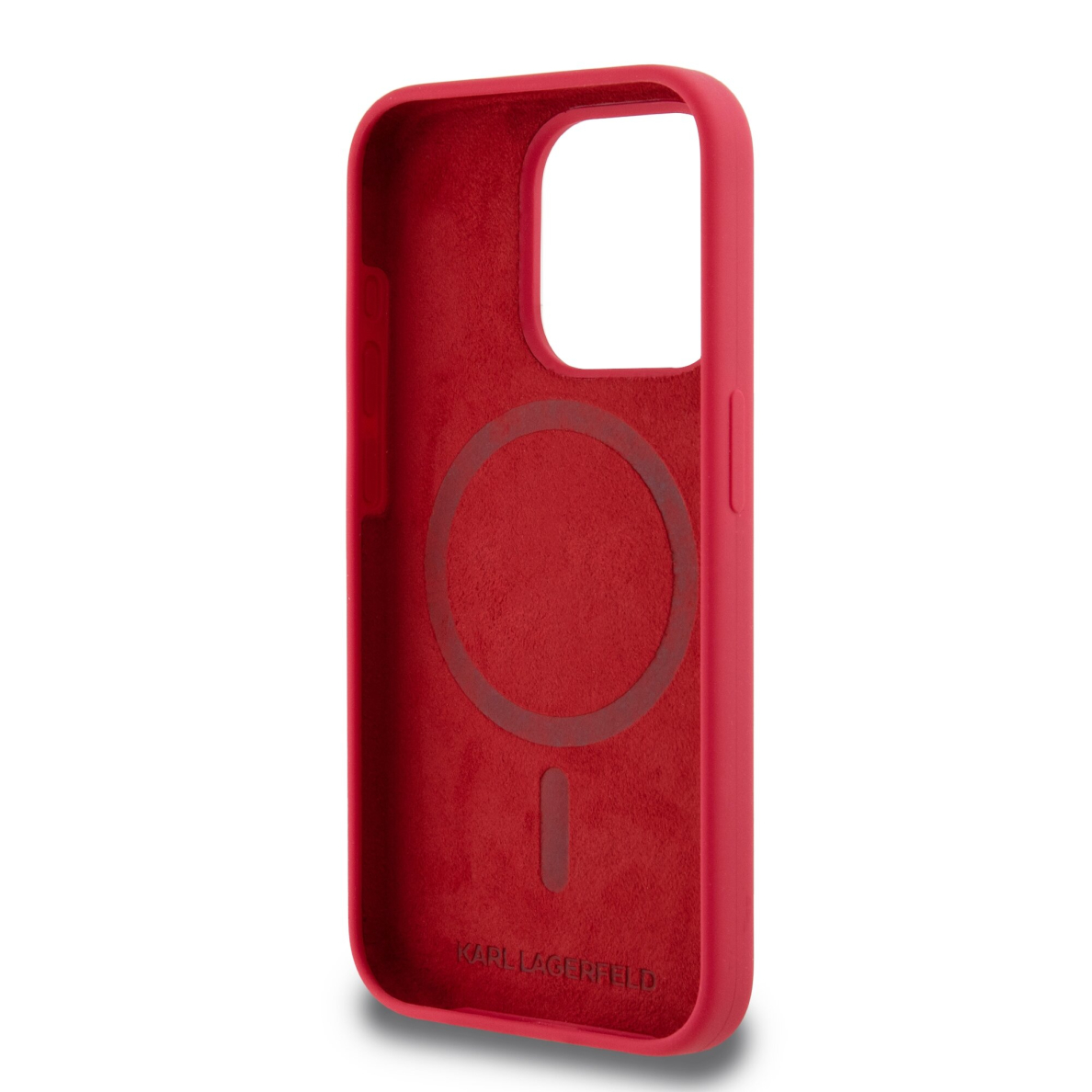 iPhone 16 PRO red Magsafe Silicone KC Heads Ring KARL LAGERFELD nugarėlė 6