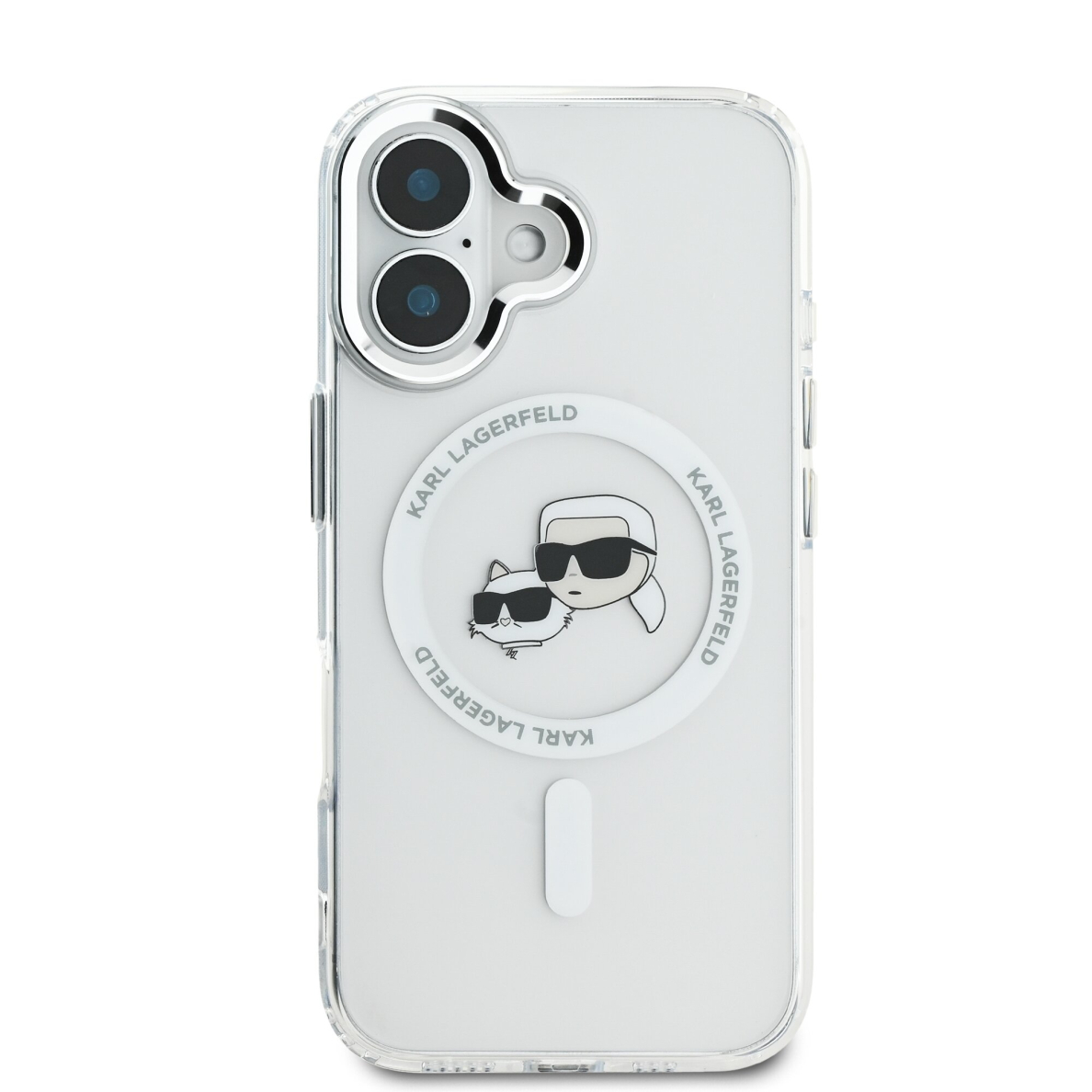 iPhone 16 white Magsafe IML Metal KC Heads KARL LAGERFELD nugarėlė 2