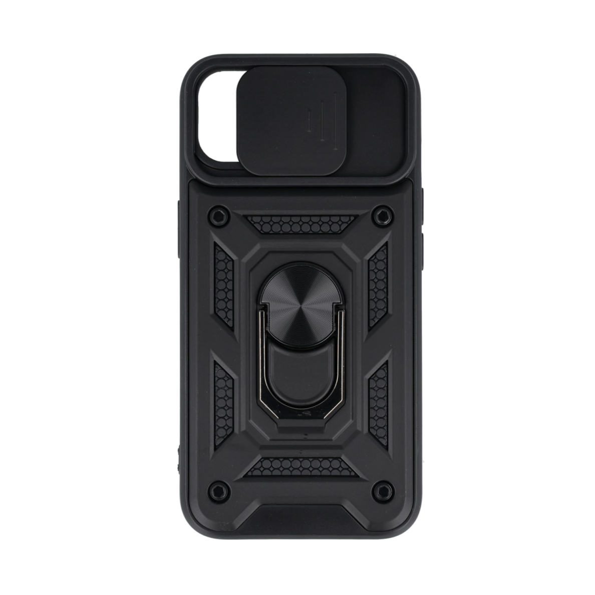 iPhone 16e black RING ARMOR WITH CAMSHIELD nugarėlė