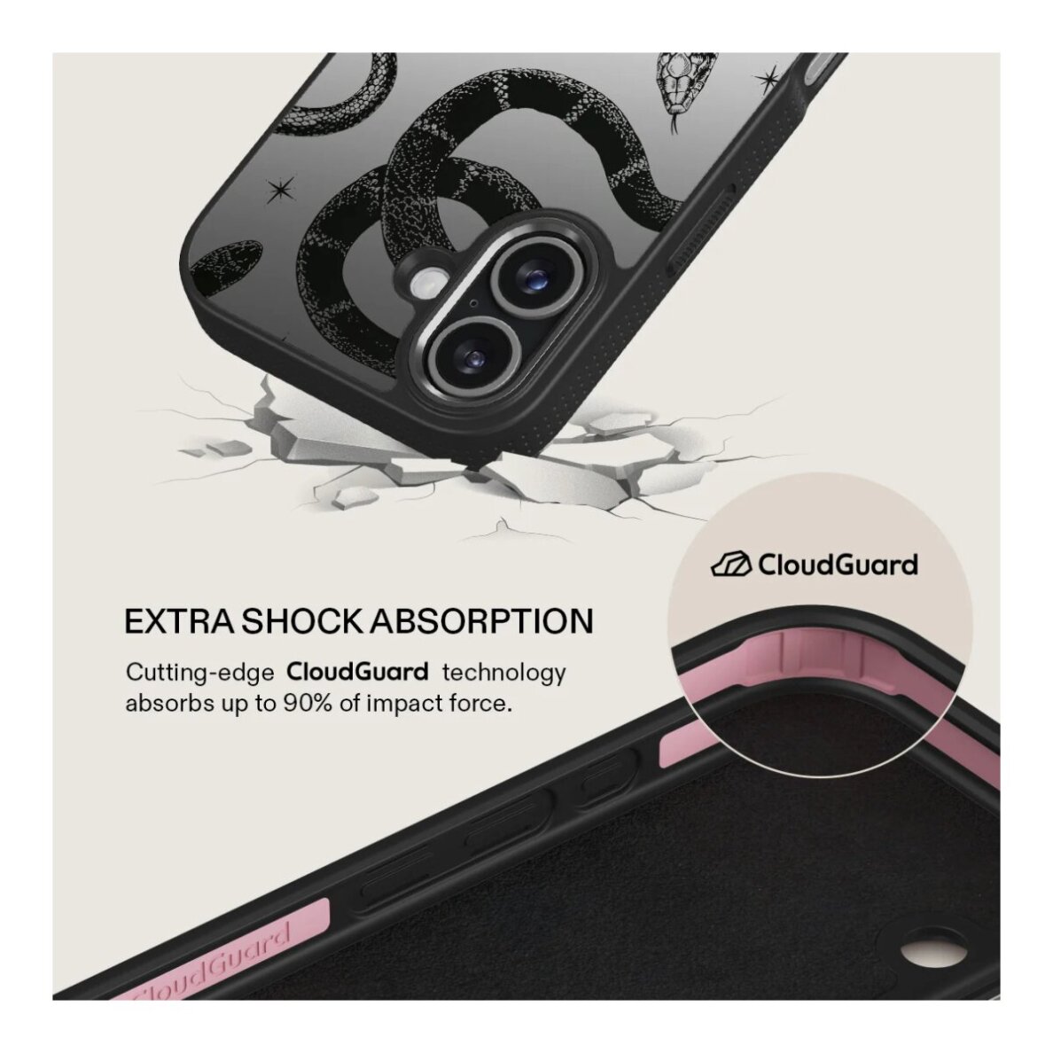 iPhone 17 Elite Mirror Gunmetal MagSafe Poison BURGA nugarėlė 3