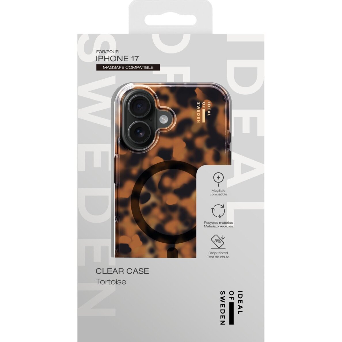 iPhone 17 iDeal Of Sweden Clear nugarėlė MagSafe Tortoise 1