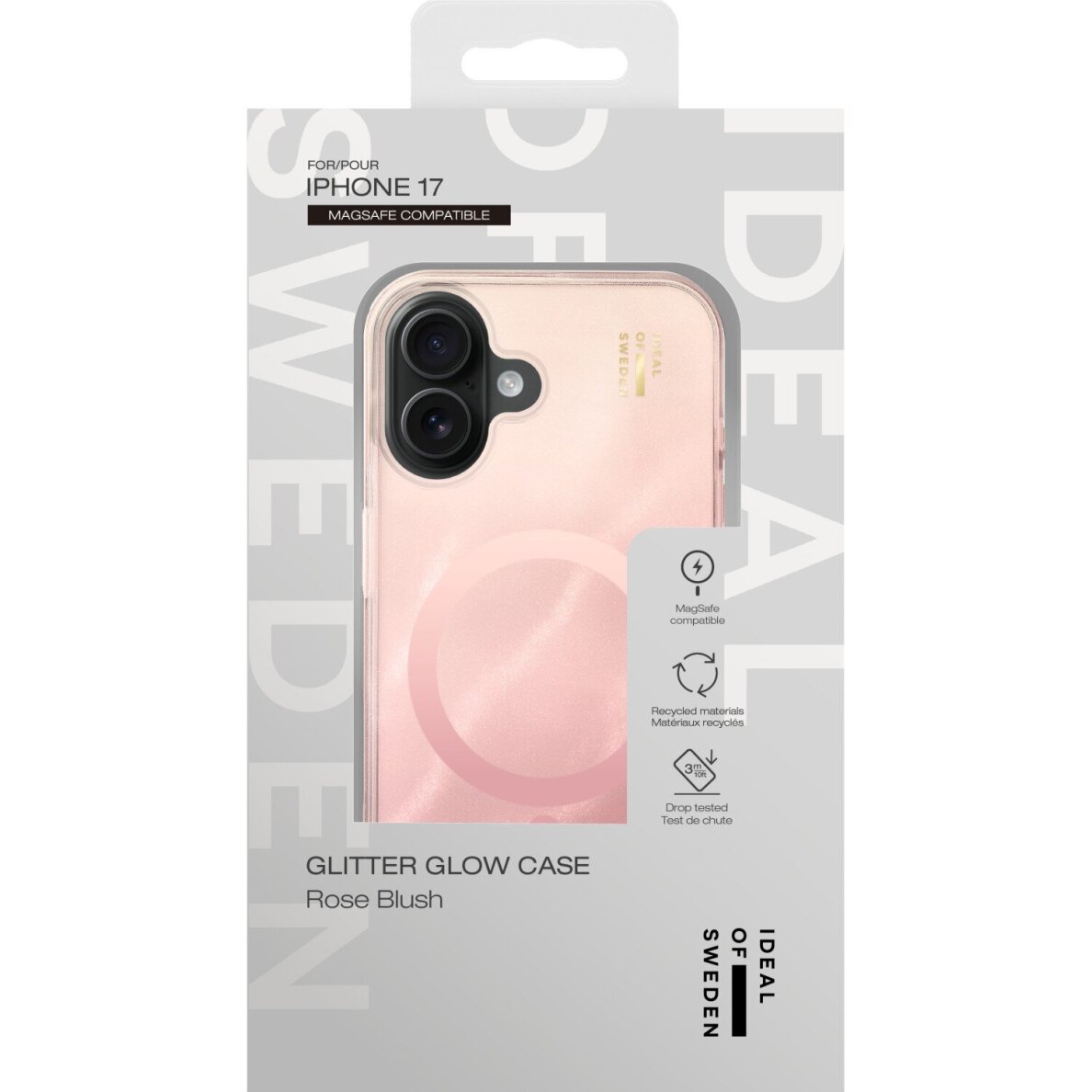 iPhone 17 iDeal Of Sweden Clear Rose Blush MagSafe nugarėlė 3