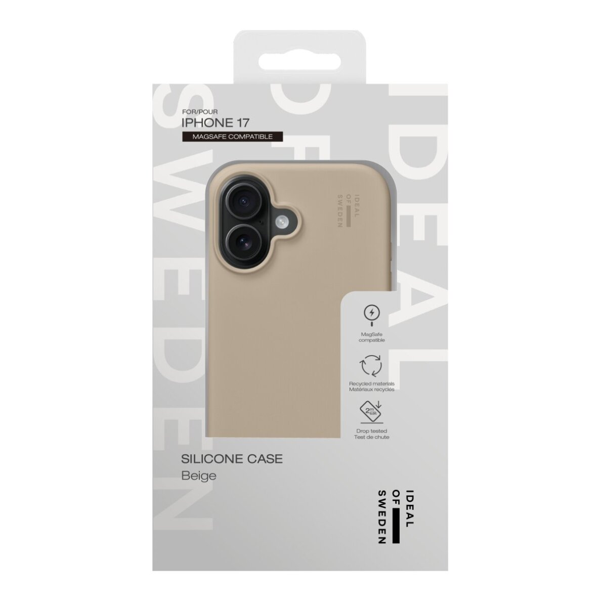 iPhone 17 iDeal Of Sweden Silicone MagSafe Beige nugarėlė 4