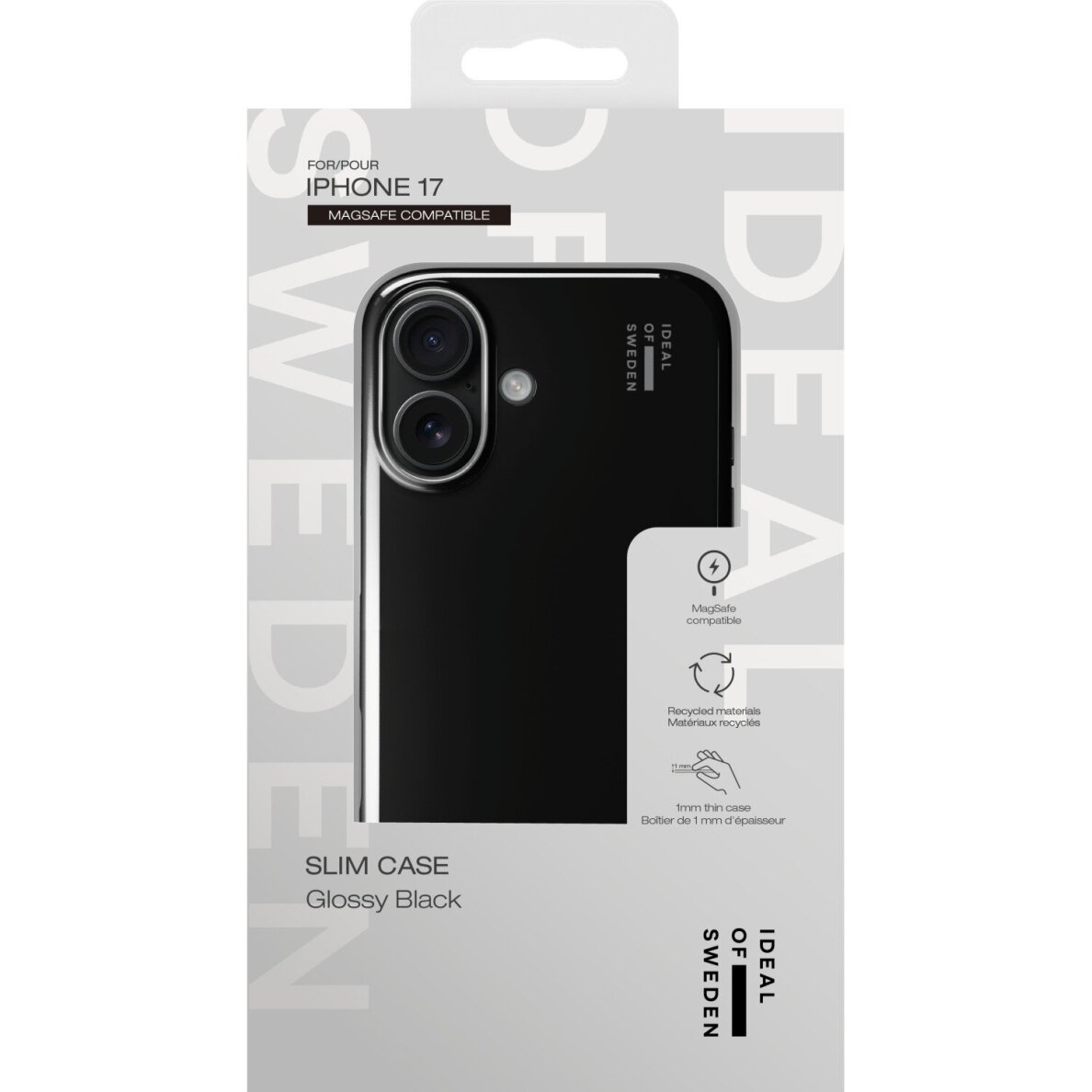 iPhone 17 iDeal Of Sweden Slim MagSafe Glossy Black nugarėlė 3