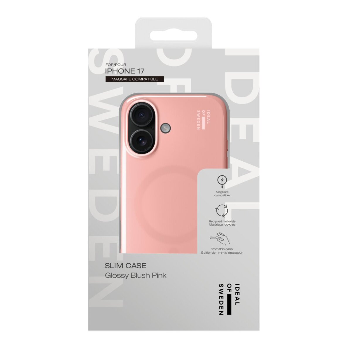 iPhone 17 iDeal Of Sweden Slim MagSafe Glossy Blush Pink nugarėlė 3