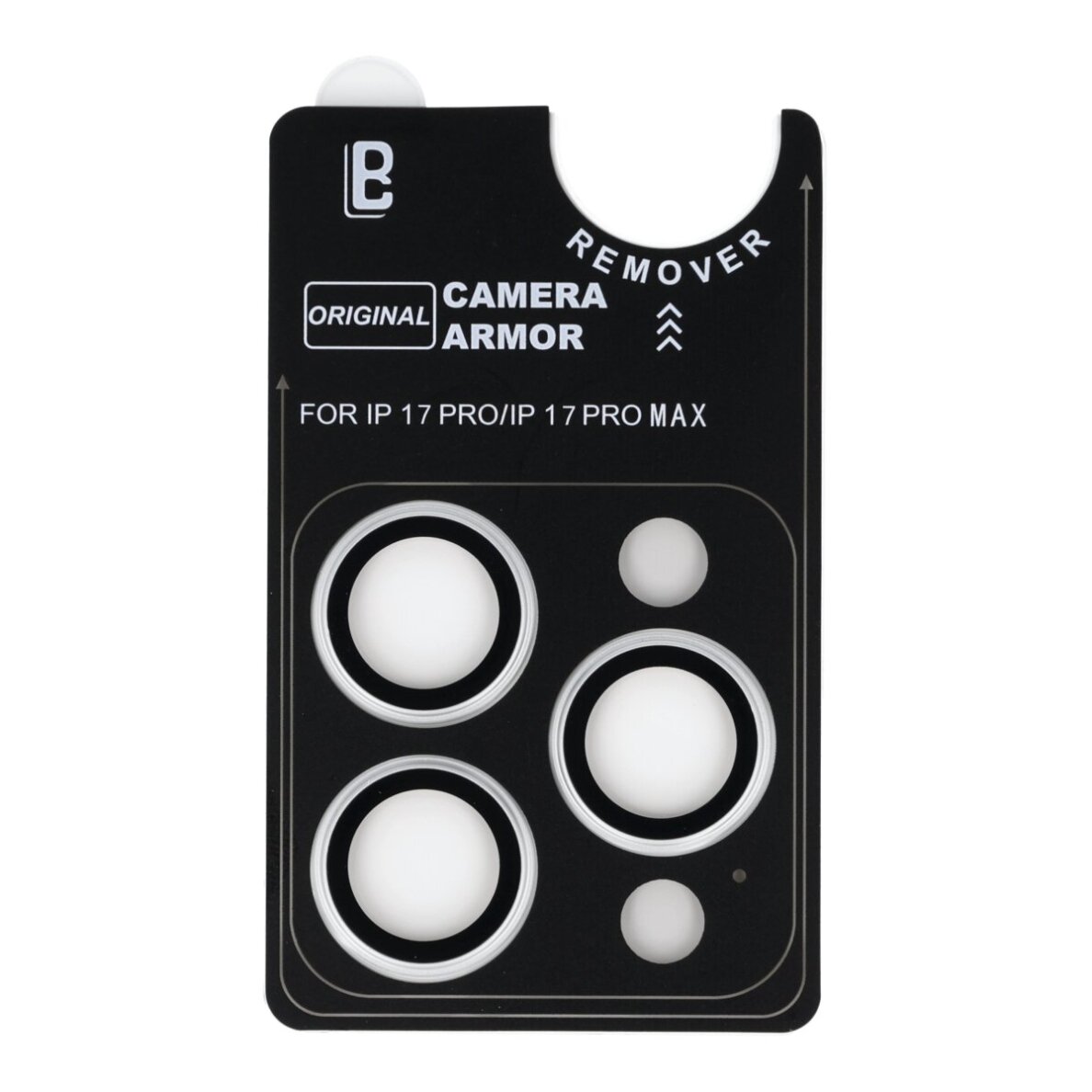 iPhone 17 PRO / 17 PRO MAX apsauginis silver LANBI galinės kameros stiklas