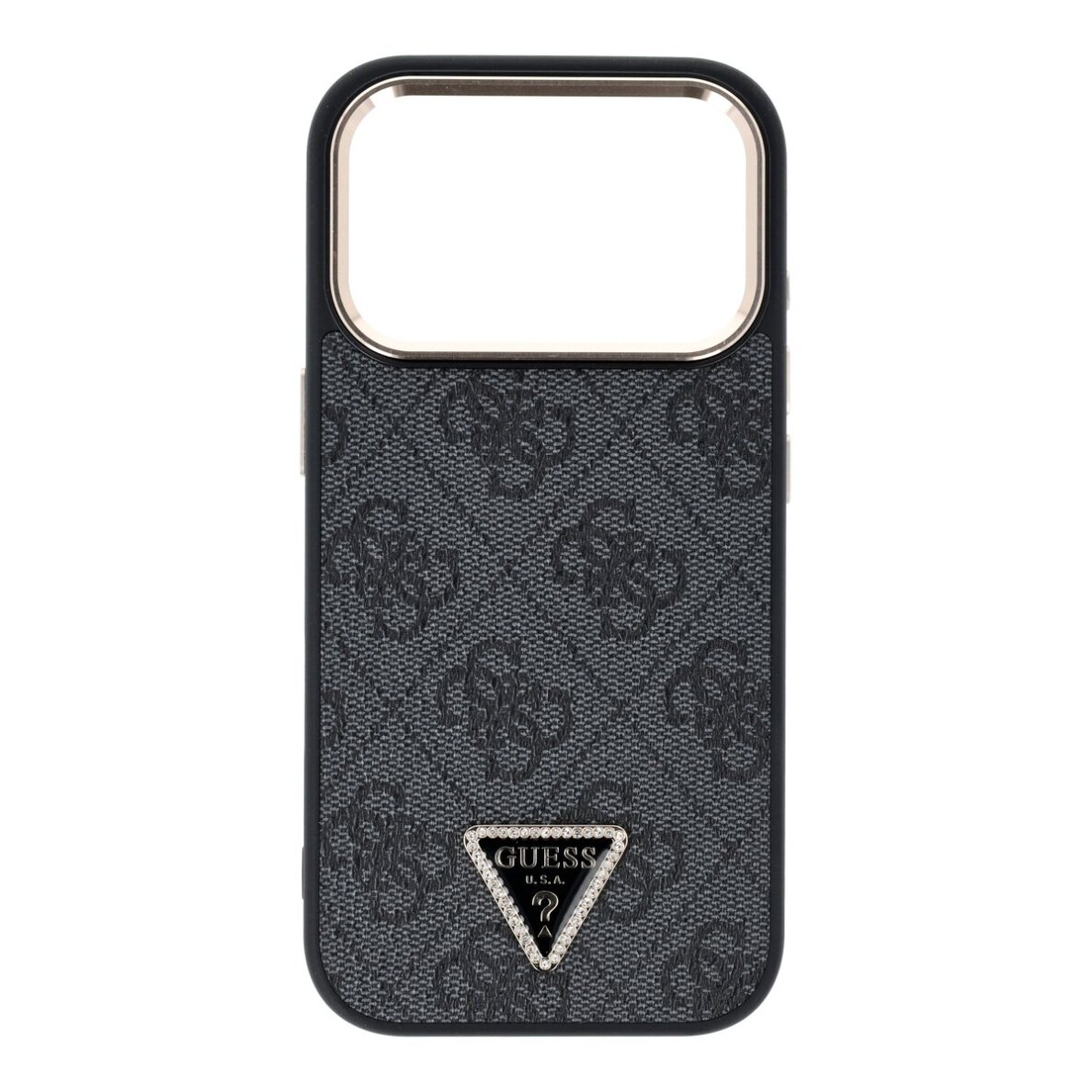iPhone 17 PRO black MagSafe PU 4G Triangle Logo GD GUESS nugarėlė