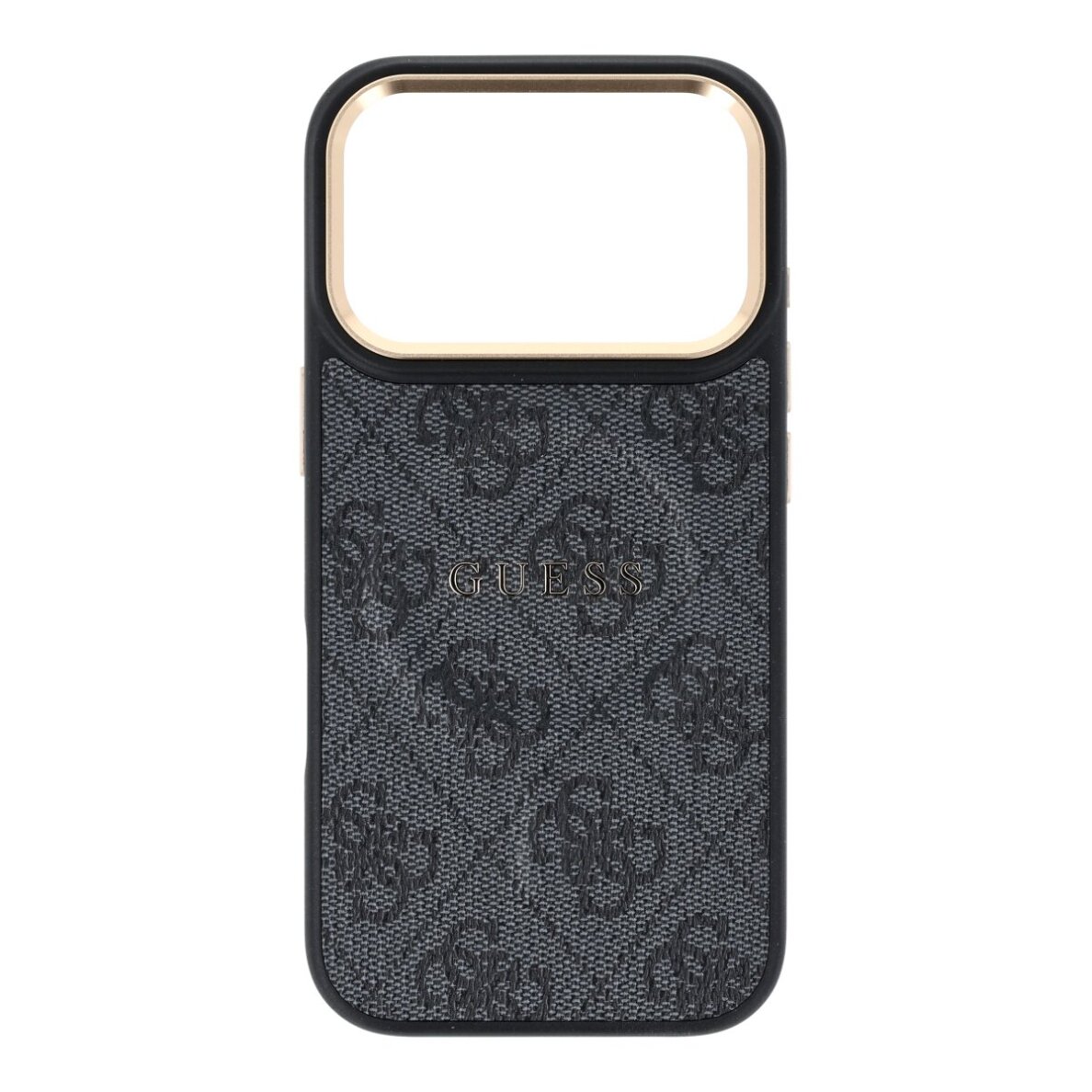 iPhone 17 PRO black MagSafe PU Leather 4G Gold GUESS nugarėlė