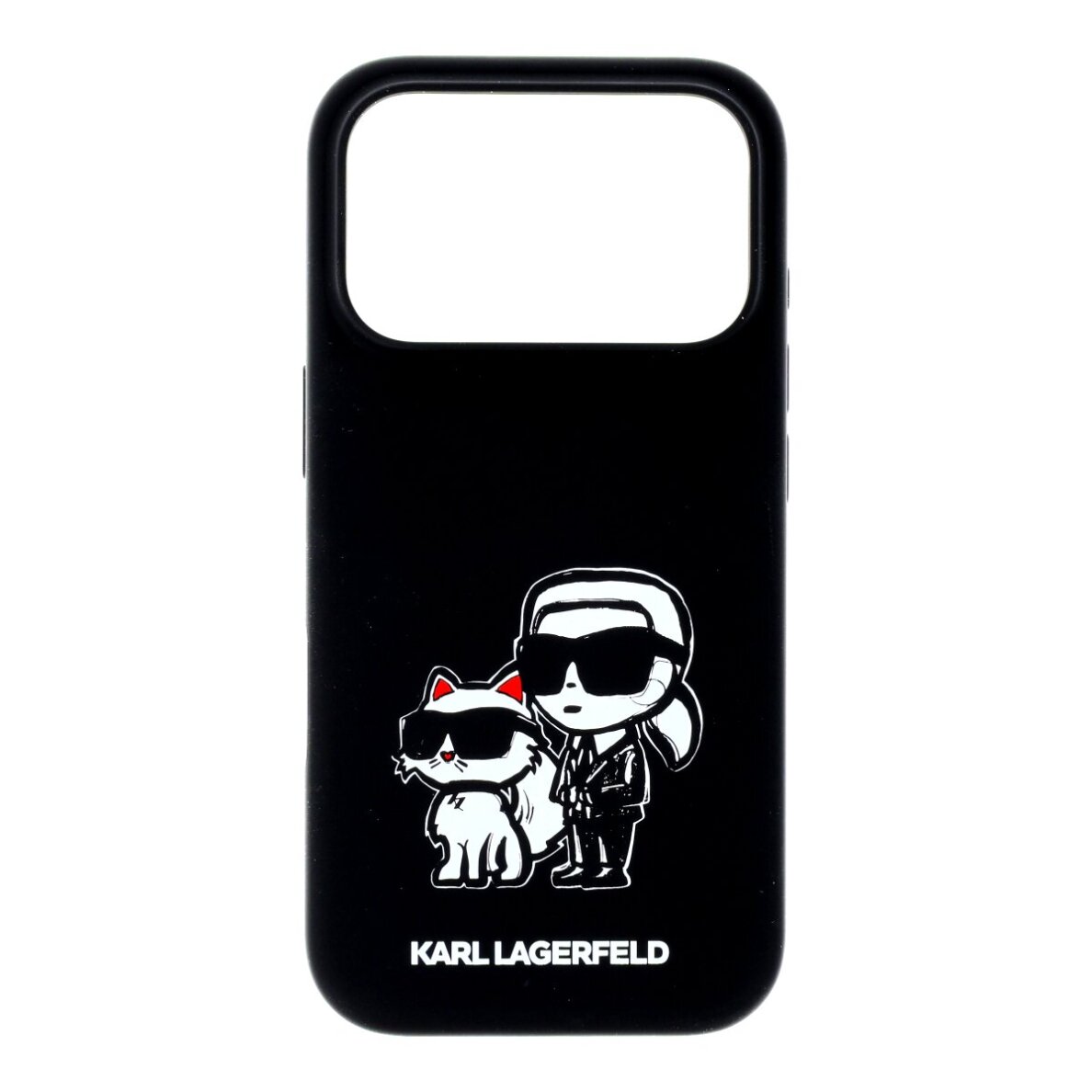 iPhone 17 PRO black MagSafe Silicone K&C Sketch KARL LAGERFELD nugarėlė