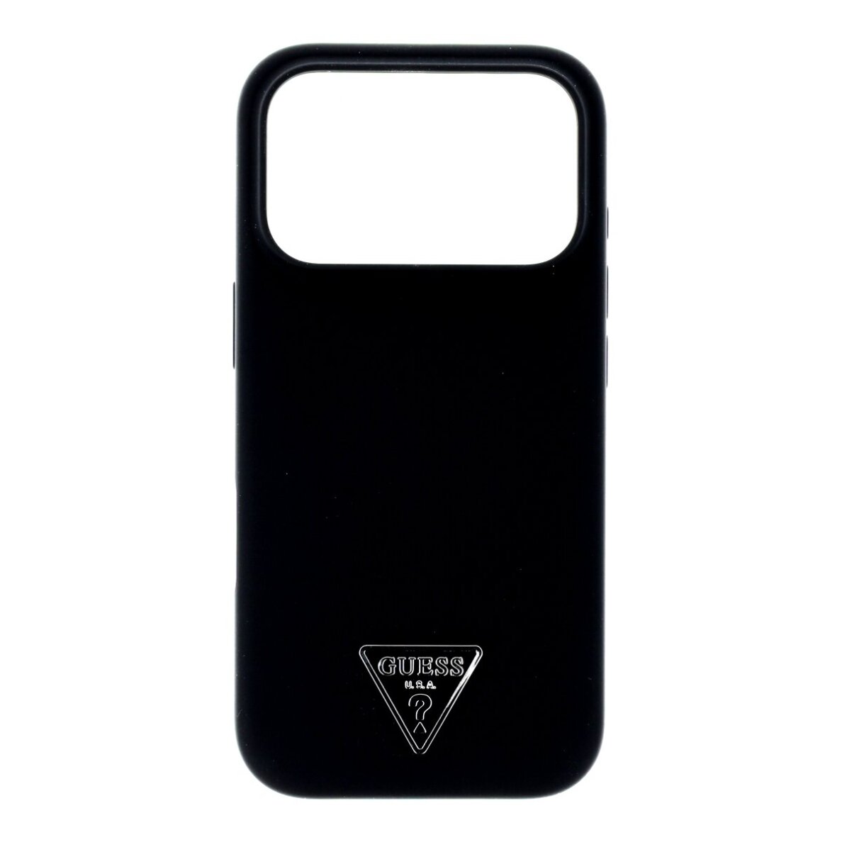 iPhone 17 PRO black MagSafe Silicone Triangle Logo GUESS nugarėlė